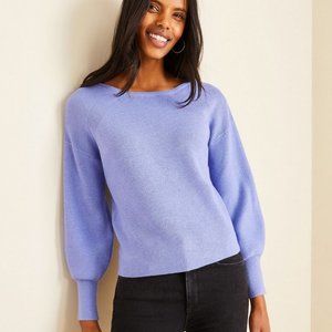 Ann Taylor Ribbed Ballon Sleeve Sweater